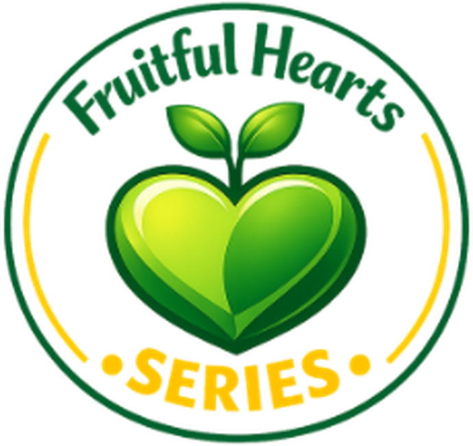 The Fruitful Hearts Series logo, a green heart with a growing sprout